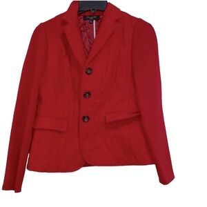 Talbots petites red wool blend blazer size 2 petites